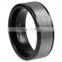 Tungsten Wedding Band Ring 7mm for Men Women Comfort Fit 18K Rose Gold Plated Domed Brushed