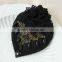MYLOVE gothic mini top hat black flower hat