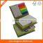 Customized Neon Sticky Strips,Printing Cardholder with combined Sticky notepads, Stationery Set