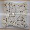 natural stone mosaic with white round pebble stone