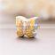 D113 925 butterfly shape charm,enamel two side silver charm for bracelet