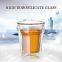 high borosilicate double wall different shape coffee mugs for 100ml