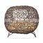 Pawhut 24" Brown/Light Yellow Oval Rattan Wicker Elevated Cat Bed