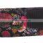 Black Floral Print Cotton Indian Kantha Quilt