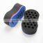 Black Sponge Shark Teeth Magic Barber Hair Brush Sponge for Black Men Twist Sponge