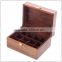 High quality new style customized logo Antique color wooden essential oil box wholesale