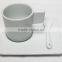 Lifestyle promotional porcelain espresso coffee cup and saucer set with spoon