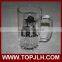 Topjlh high quality sublimation glass beer mug with handle