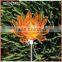 Solar Powered Iron Garden Flower Stake Rotating Solar Garden Lights