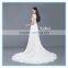 High Quality Italian Lace Cap Sleeve A Line Long Wedding Dress