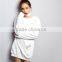 Women Oversized Longline Plain White Ripped Sweater Dress Distressed Sweatshirt Blank Pullover Drop Shoulder