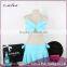 Top quality three-piece ladies swimsuit sexy girls split bikini with bow tie