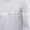 Super Longline Long Sleeve T-Shirt for Men Lightweight 100% Cotton Plain Grey Tall Tee Wholesale Extra Long T Shirt OEM