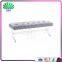 Stylish Smoke Gray Bench Lucite Furniture Legs Dressing Room Bench