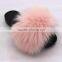 Myfur 2017 New Fashion Women Warmer Pink Soft Fox Fur Slipper