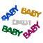 PVC Confetti Party Decoration Baby Shower Message "Baby" At Random