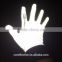 China alibaba hot sale fashionable glow in the dark reflective white silver gloves