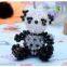 3d Beaded Panda 4mm Rondelle Crystal Cell Phone Charm