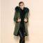 High quality new fashion warm fur parka green fox fur coat
