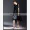 Elegant Female Classic Layered Short-sleeved Cotton Long Dress