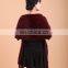 2016 wide red warm and soft noble knitted mink scarf