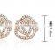 Christmas Gift Pearl Rose Flower Beads Crystal Vintage women Earrings Style Cute Sweet Stud Earrings Fashion Fine Jewelry