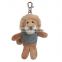 Brand LOGO Cheap Custom Soft Stuffed Animal 3.5'' Plush Lion Keychain With T shirts