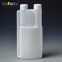 wholesale twin neck measure & pour dispensing bottle with screw cap