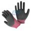 13 Gauge Polyester Nylon Liner Latex Crinkle Coated Work Gloves For Construction