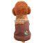 Cute Pet dog Cat embroidery brown cookies puppy Pomeranian woolen cloth apparel