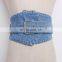 TWOTWINSTYLE Belts For Women Solid Denim Wide High Waist Vintage Dresses Accessories