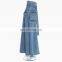 TWOTWINSTYLE Women Denim Skirt High Waist With Sashes Patchwork Loose Streetwear Asymmetrical