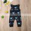 Baby Summer Clothing Newborn Infant Kids Baby Boys Girls Romper Sleeveless animal Letter Print Jumpsuits Clothes 0-24M