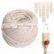 4mm 100meters Craft DIY Handmade String Wall Hangings Home Textile Decor Natural Beige Cotton Cord Twisted Macrame Rope