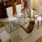 6mm 8mm 10mm rectangle modern tea table glass top