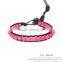 Beautiful natural stone beaded leather bracelet XE09-0058