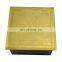 Silver Ac Brushed Golden Metal Power Multi Insert Network Floor Box