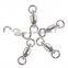 Stainless steel barrel Rolling snap fishing swivel