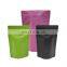 custom printing fashion fine laminated aluminum foil matt black stand up zip lock pouch matte zip bag stand up bag