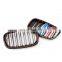 carbon fiber M style grille for BMW X5 X6 three color double slat line kindly grill for BMW E70 E71 2007-2013