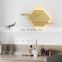 Wireless Charging Minimalist LED Wall Lamp For Bedroom Bedside Indoor  Gold Solid Wood Shelf Wall Lighting