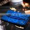 High Quality Hand Make brands Blue Color Genuine Real Python Skin Leather Unisex Name Card Case Credit Card Holder Pocket Wallet