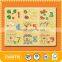 2015 Wholesale Wood Toys Cheap Number Sets Puzzle Children Wood Number Puzzle