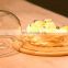 Creative Transparent Dustproof Cake Glass Cover Food Cover Cake Pan Glass Cover With Bamboo Tray