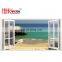 White color latest window designs with window grill design pictures/ aluminum casement window