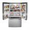 558L Factory Directly Supply Customized LOGO Led Display Frost Free French Door Kitchen Fridge