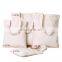 Promotional Casual Style Custom Logo Printed Organic Calico cotton Bulk Single Shoulder with Handle shopping canvas tote bag