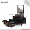 PVC professional beauty case cosmetic case with mirror