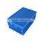 Vented walls solid base plastic foldable crates