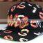 WHQ Embroidery Colorful Mouth Printing Flat Brim Boys Girls Kids Baseball Cap
